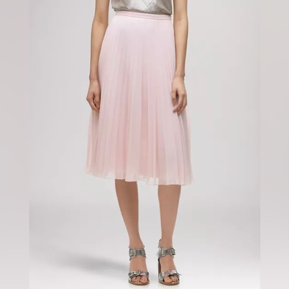 Whistles Pink Midi Skirt